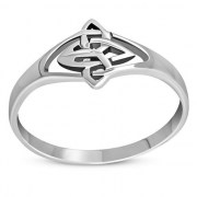 Celtic Trinity knot Design Plain Silver Ring, rp680